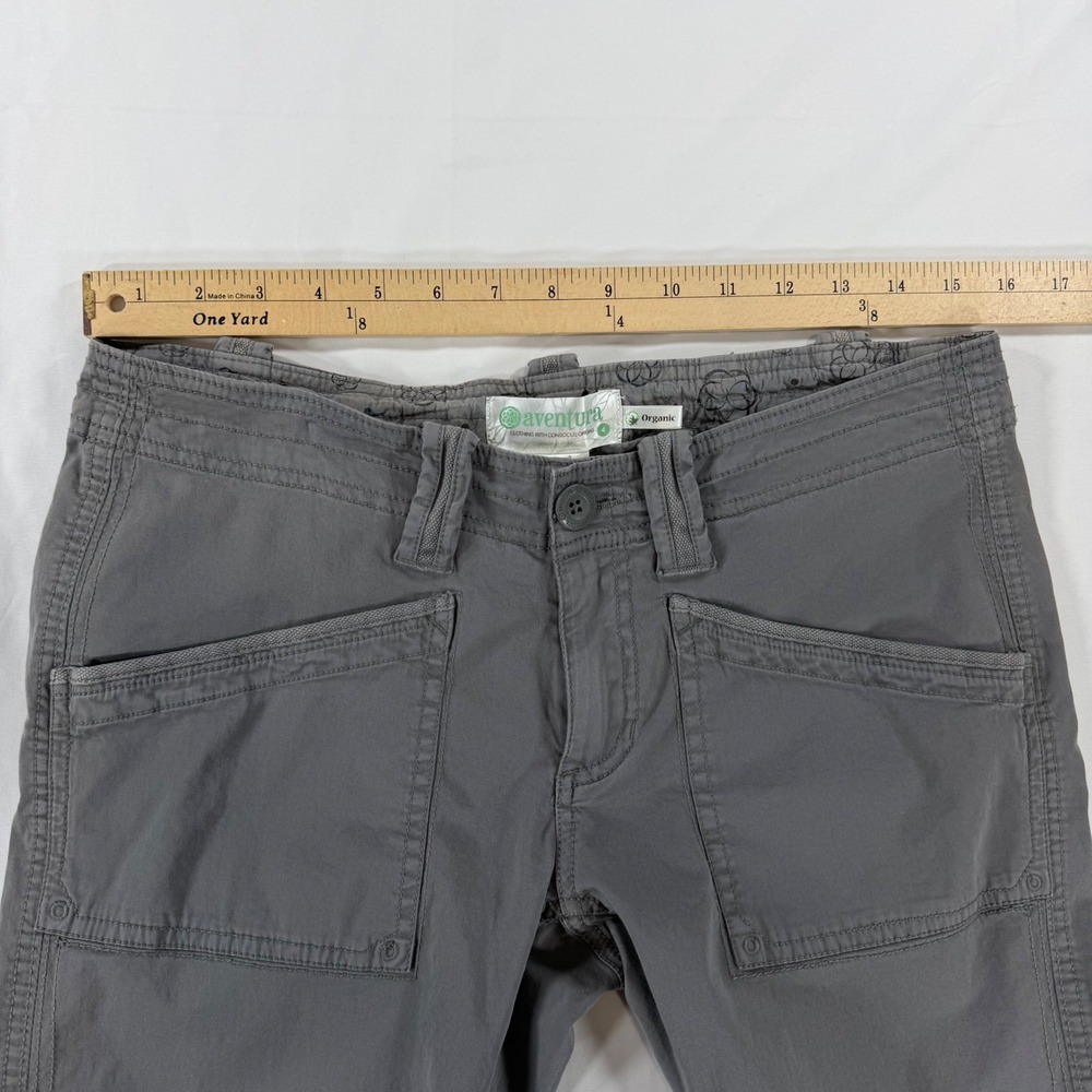 Aventura Womens Organic Cotton Utility Pants Gray Stretch Ankle Size 4 RN40841 - Picture 11 of 11